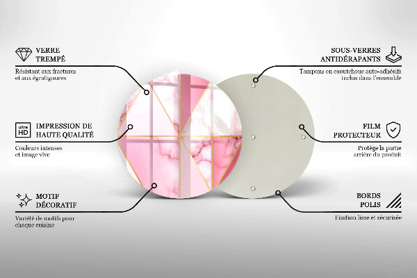 Skärbräda glas unik Geometrisk marmor