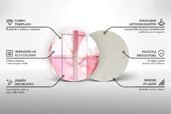 Skärbräda glas unik Geometrisk marmor