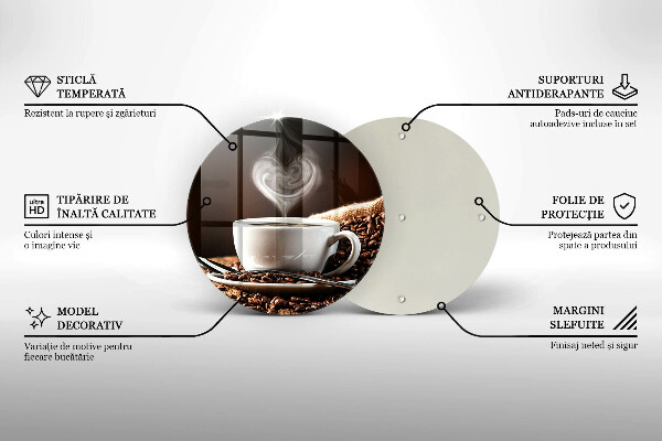 Skärbräda glas unik Kaffe och en kopp