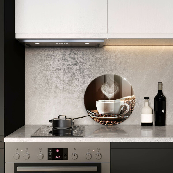 Skärbräda glas unik Kaffe och en kopp