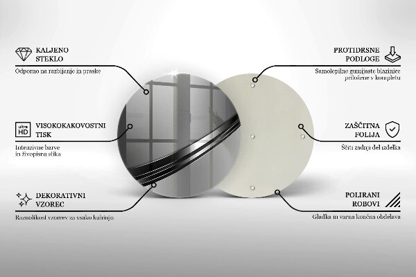 Skärbräda glas unik Metallabstraktion