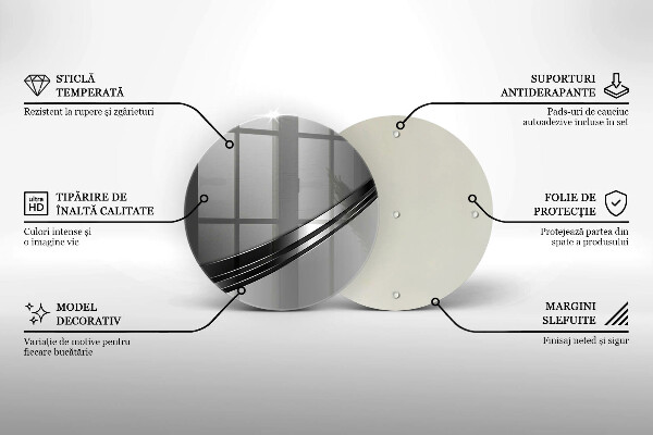 Skärbräda glas unik Metallabstraktion