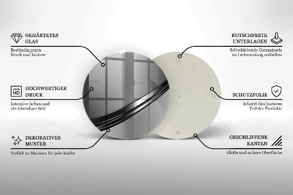 Skärbräda glas unik Metallabstraktion