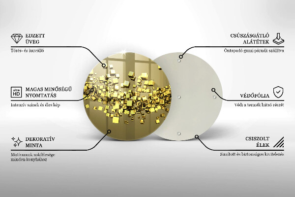 Skärbräda glas unik Abstrakt 3D-geometri