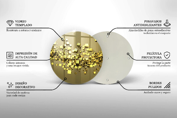 Skärbräda glas unik Abstrakt 3D-geometri
