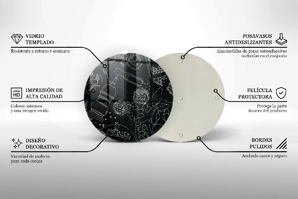 Skärbräda glas unik Kökstillbehör