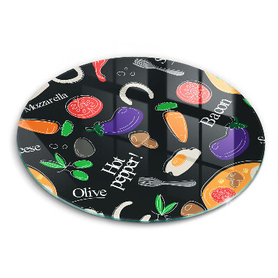 Skärbräda glas unik Mat illustration