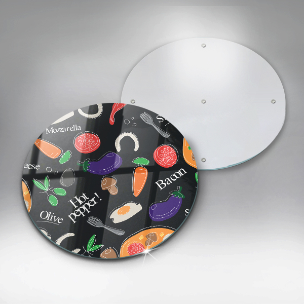 Skärbräda glas unik Mat illustration