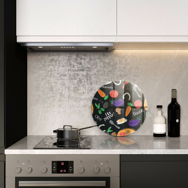 Skärbräda glas unik Mat illustration