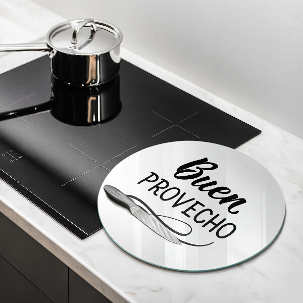 Skärbräda glas unik Inskriptionen Buen provecho