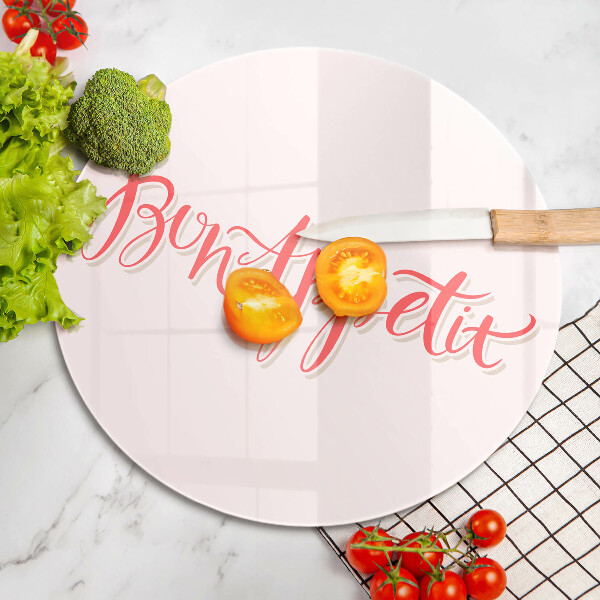 Skärbräda glas unik Bon Appetit köksskylt
