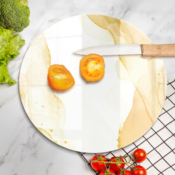 Skärbräda glas unik Gyllene abstraktion