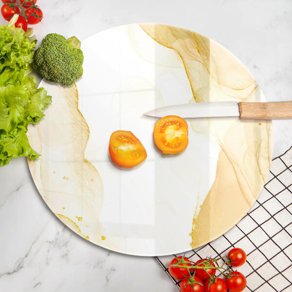 Skärbräda glas unik Gyllene abstraktion