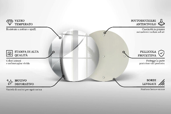 Skärbräda glas unik Silvermetallabstraktion