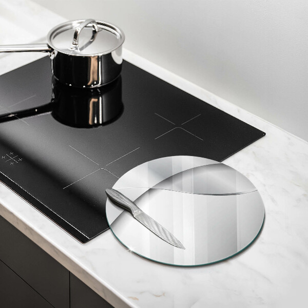 Skärbräda glas unik Silvermetallabstraktion