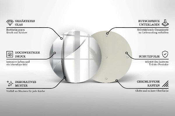 Skärbräda glas unik Silvermetallabstraktion