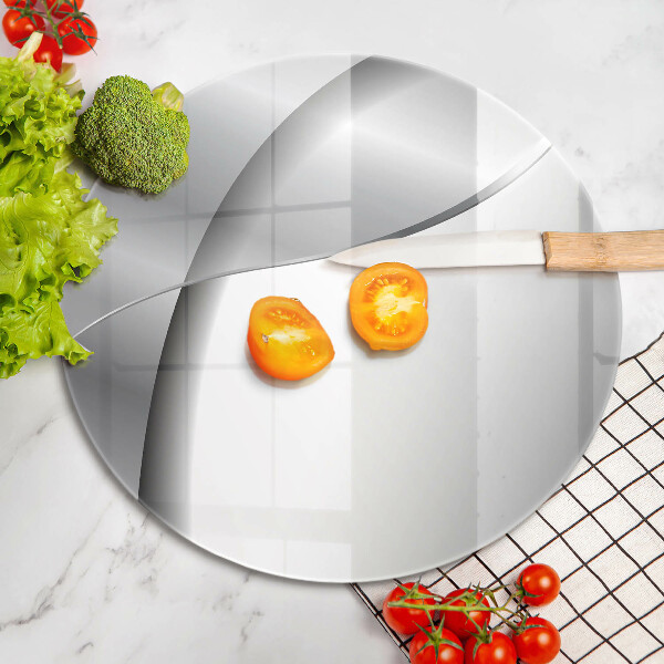 Skärbräda glas unik Silvermetallabstraktion