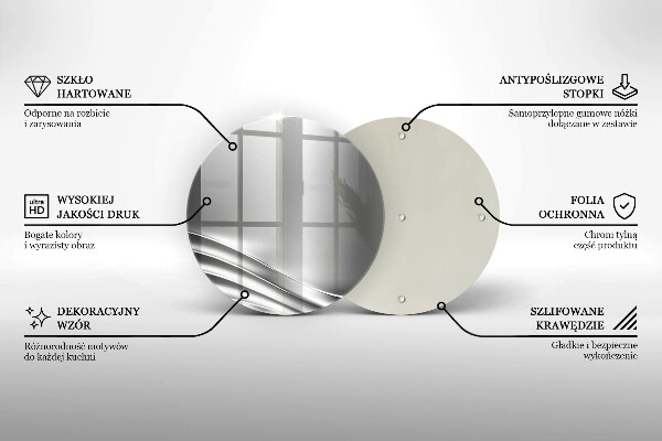 Skärbräda glas unik Metallstruktur