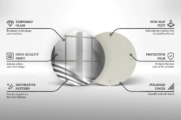 Skärbräda glas unik Metallstruktur