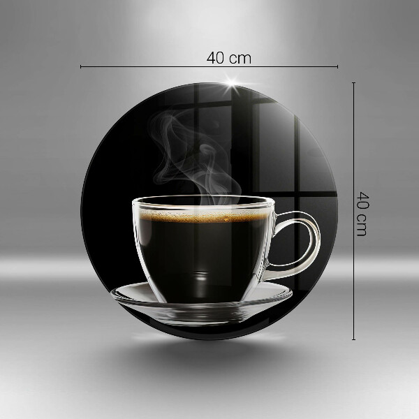 Skärbräda glas unik Ett glas varmt kaffe