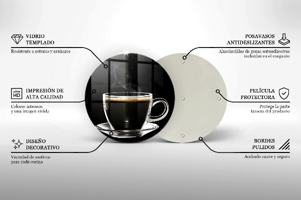 Skärbräda glas unik Ett glas varmt kaffe