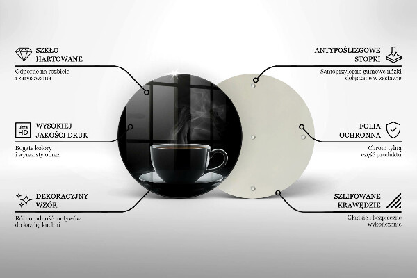 Skärbräda glas unik Varm kopp kaffe