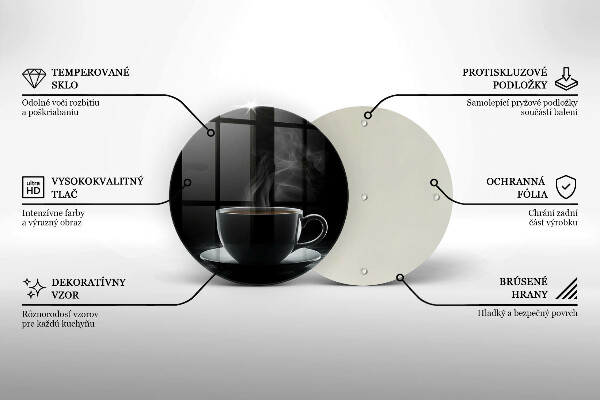 Skärbräda glas unik Varm kopp kaffe