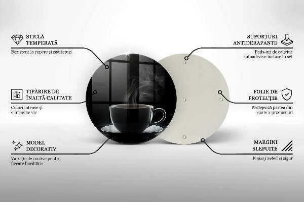 Skärbräda glas unik Varm kopp kaffe