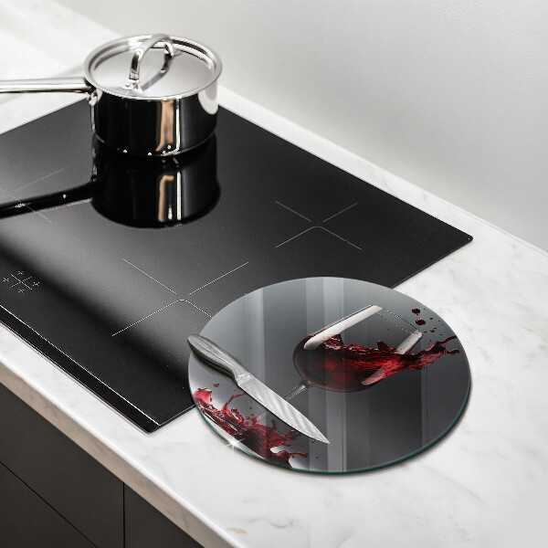 Skärbräda glas unik Rött vin i ett glas