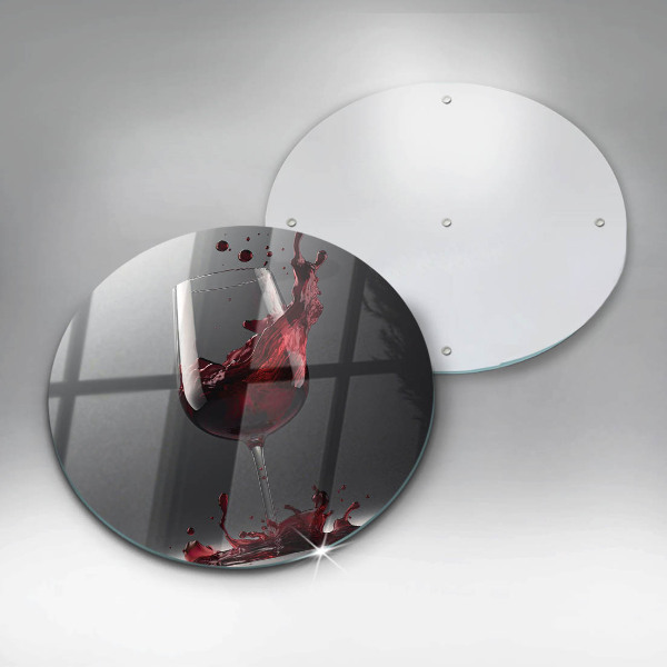 Skärbräda glas unik Rött vin i ett glas