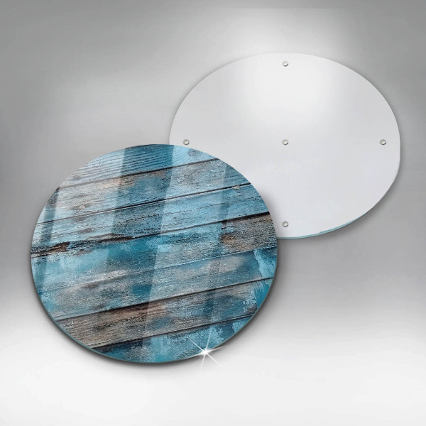 Skärbräda glas unik Blå gamla brädor