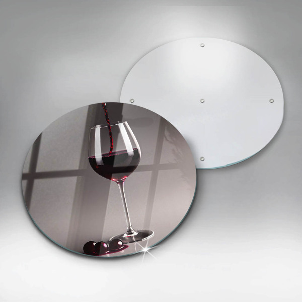 Skärbräda glas unik Glas och vindruvor