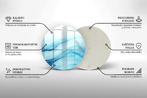 Skärbräda glas unik Abstrakta vågor