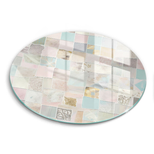 Skärbräda glas unik Pastellkomposition