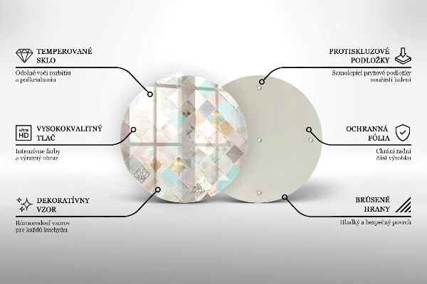 Skärbräda glas unik Pastellkomposition