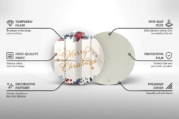 Skärbräda glas unik God jul inskription