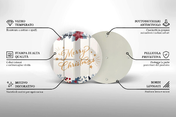 Skärbräda glas unik God jul inskription