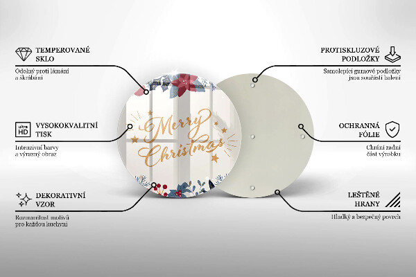 Skärbräda glas unik God jul inskription