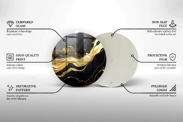 Skärbräda glas unik Elegant abstraktion