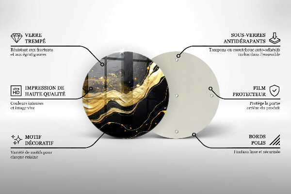 Skärbräda glas unik Elegant abstraktion