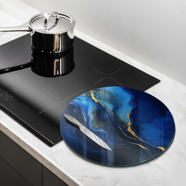 Skärbräda glas unik Koboltabstraktion