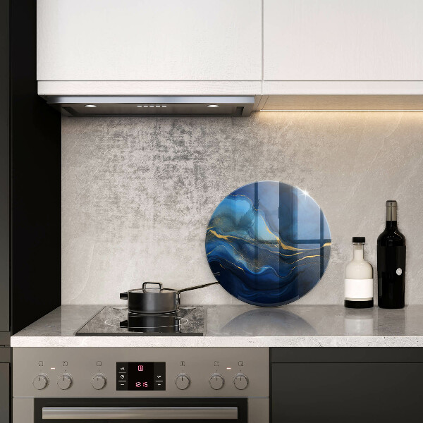 Skärbräda glas unik Koboltabstraktion