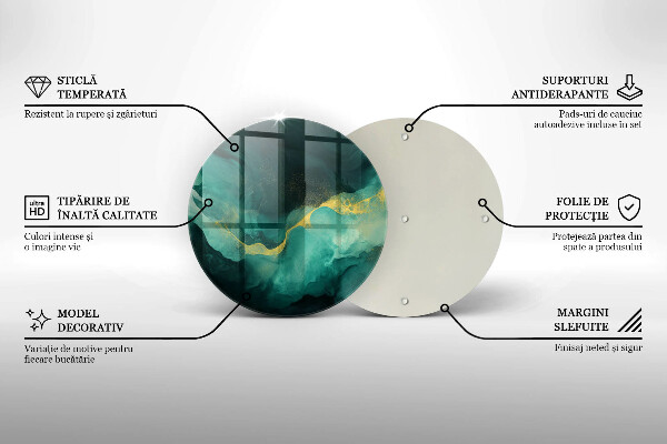Skärbräda glas unik Flask grön
