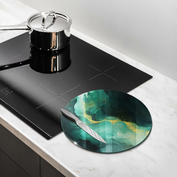 Skärbräda glas unik Flask grön