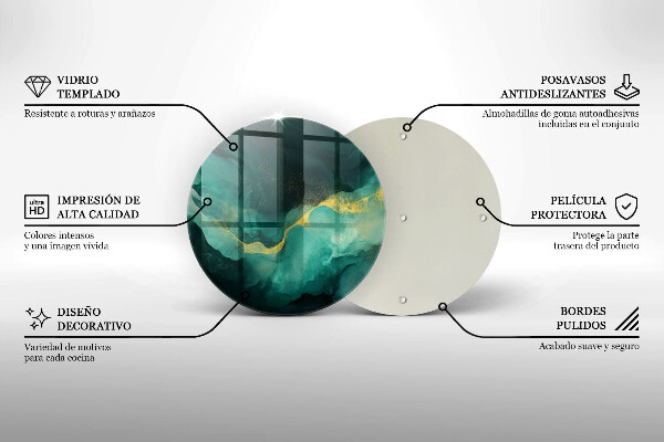Skärbräda glas unik Flask grön