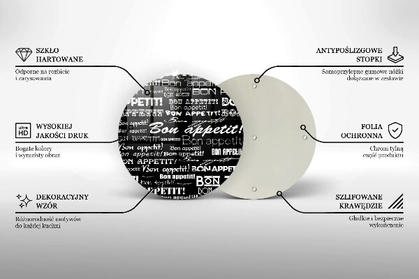 Skärbräda glas unik Kökstexter God aptit