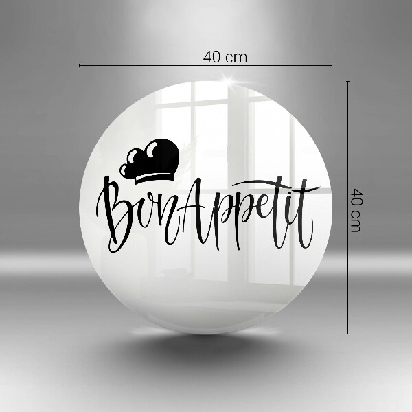 Skärbräda glas unik Bon Appetit inskription