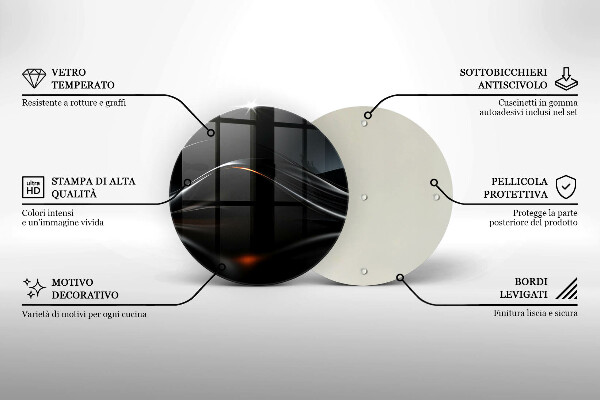 Skärbräda glas unik Abstrakt 3D-design