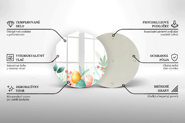 Skärbräda glas unik påskägg