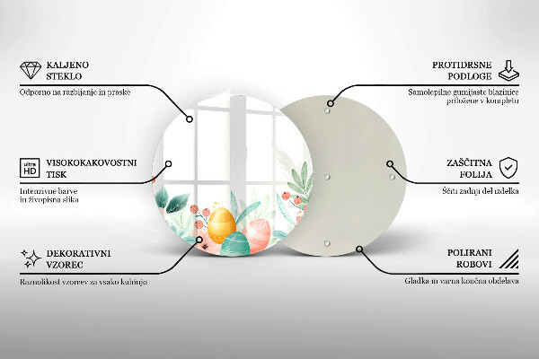 Skärbräda glas unik påskägg